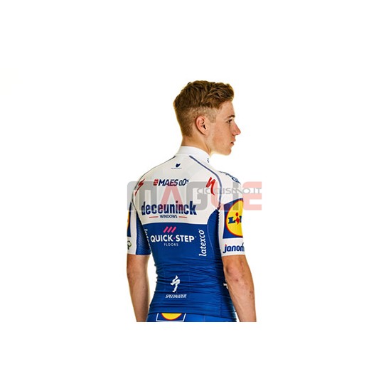 Maglia Deceuninck Quick Step Manica Corta 2020 Bianco Azul